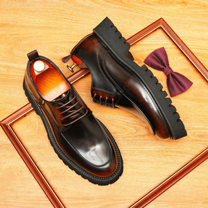 Zapatos Oxford de Hombre de Cuero Genuino Estilo Italiano de Lujo, Hechos a Mano, de Dos Tonos, con Cordones, Hechos a Medida para Bodas y Negocios - Product Image 2