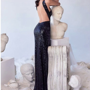 Dq455 Dubai Muslim a manica lunga <span class=keywords><strong>in</strong></span> pizzo nero <span class=keywords><strong>in</strong></span> <span class=keywords><strong>Tulle</strong></span> abiti da sera da donna - Product Image 4