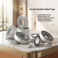 Ruban adhésif double face en acrylique blanc pour décoration d'aile de voiture, adhésif gris sans trace, imperméable, haute adhérence avec support en PET