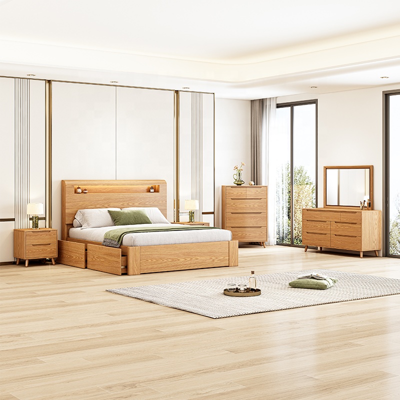Modern Bed with Dressing Table - Luxury Bedroom Furniture