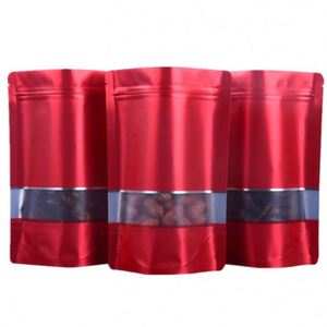 Custom logo 2026 <b>Reusable</b> Aluminum Foil Standing up <b>Pouches</b> Bag with Zipper 12X20cm <b>Food</b> Bags Packaging Promotional Pack - Product Image 1