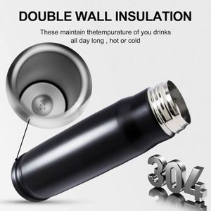 Custom logo Travel 350ml 500ml 1000ml Vacuum <b>Flask</b> Insulated Cup 304 Stainless Steel Bullet Tumbler Bullet Shape Water <b>Bottle</b> - Product Image 5