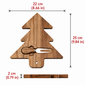 Tagliere in Legno Personalizzabile <span class=keywords><strong>con</strong></span> Incisione Laser a Forma di Albero di Natale <span class=keywords><strong>con</strong></span> Forchetta per Rivenditori e Regali Aziendali - Product Image 2