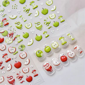 <span class=keywords><strong>Precio</strong></span> bajo dulce manicura fruta pegatinas manzana con adhesivo <span class=keywords><strong>uñas</strong></span> arte encantos Diy decoraciones al por mayor - Product Image 1