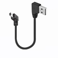 Kabel Data USB 2.0 Male ke Mini USB B Tipe 5pin 90 Derajat Sudut Atas & Bawah & Kiri & Kanan