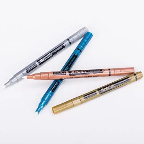 ปากกาสีน้ำแบบปรับแต่งได้12สี,ปากกาสีโลหะเหมาะสำหรับบัตรอวยพรอัลบั้มสมุดเก็บภาพโปสเตอร์