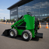 Senpower Mini Skid Steer Loader Log Loader Backhoe Front Loader Dumper EPA Kapasitas Bucket 0.12m Wheel Loader Bertenaga Diesel