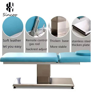 Lit de massage facial électrique multifonctionnel de luxe pour salon de beauté, réglable en hauteur, couleur marron - Product Image 3