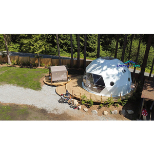 Hotel Domo de Lujo con Calefacción, Decoración Ecológica para Glamping, Valla Prefabricada de WPC para Exteriores de 8m, Decoración de Hotel Ecológico de Lujo con Calefacción - Product Image 2