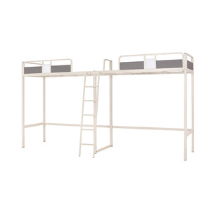 Cama de dormitorio con escritorio y espacio de almacenamiento, barandilla de acero para uso de estudiantes y empleados - Product Image 4