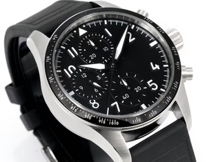 Black business sports <b>watch</b> of high quality with 41mm <b>rubber</b> strap, automatic movement, men's luminous mechanical <b>watch</b> - Product Image 6