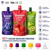 Ecologische 100ml 250ml Doypack zak met tuit voor dranken, yoghurt, fruitdrank, babyvoeding verpakking