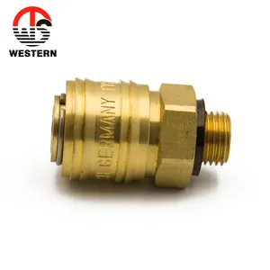 high quality standard China manufacturer air oil gas Pneumatic Fitting Male Thread Coupler price list Brass quick coupling