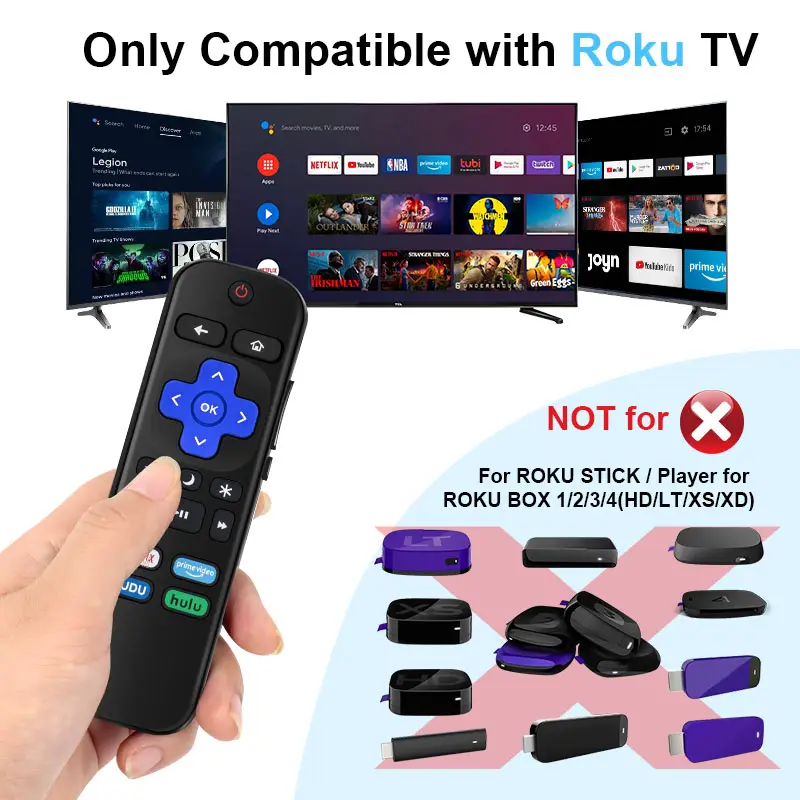 RC280 RC282 Mando a distancia universal Roku Hisense Televisores integrados Europa América Smart TV Control remoto Compatibilidad para todos