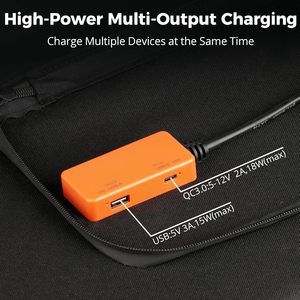 แผงโซลาร์เซลล์แบบพับได้ 100W 18V โมโนคริสตัลไลน์ ชาร์จเร็ว USB-C PD65W USB-A QC3.0 สำหรับสถานีไฟฟ้ากระแสตรง RV - Product Image 3
