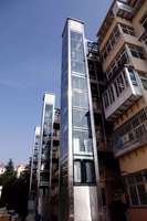 Eski Konut Binası İçin Küçük Şaftlı Retrofit Asansör, Ev Tadilat Projesi İçin Özelleştirilmiş Kabinli Yolcu Asansörü