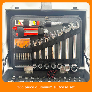 266 parça OEM taşınabilir araç seti sert çanta el kumandalı karbon çelik araçları ev araba tamir aracı kutusu - Product Image 4