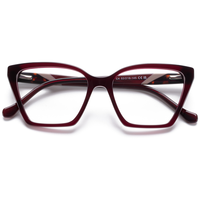Monture de lunettes Elan Optical YB8206, style papillon œil de chat, pour femme, monture intégrale en acétate, livraison rapide