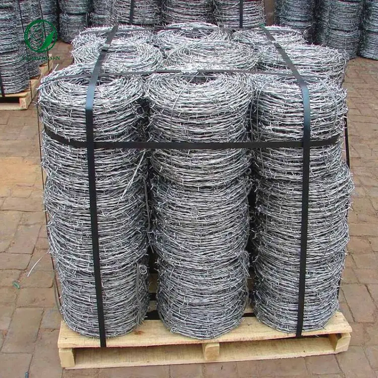 South America Market 1.6mm 500m Arame Farpado Hot Dipped Galvanized Barb Wire Fence Alambre De Puas Barbed Wire