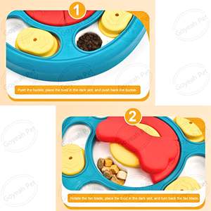 Dönebilir köpek bulmaca besleme oyuncak entelektüel eğitim zihinsel uyarıcı evcil hayvan yemi dağıtıcı - Product Image 6