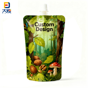 Tùy chỉnh in bao bì túi nước trái cây túi rò rỉ niêm phong Tủ đông gói jus nước giải khát đứng lên vòi uống Túi - Product Image 2