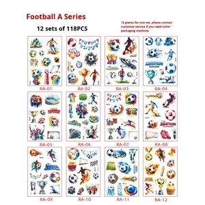 Autocollant de tatouage de football résistant à l'eau, transfert d'eau imprimé, événements sportifs, club, carnaval, fête, corps européen, visage, 1 à 3 jours - Product Image 4