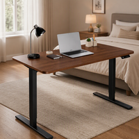 Bureau électrique réglable pour la maison et le bureau, double moteur, assis-debout, avec structure en acier, design moderne