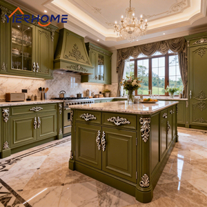 ארונות מטבח מודרניים מעץ, צבועים בגימור מבריק, ידידותיים לסביבה, סט מודולרי בהתאמה אישית לדירת אוכל, YIERHOME - Product Image 4