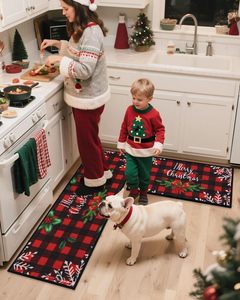 Decoración navideña, alfombras y alfombrillas de cocina antideslizantes, lavables a máquina, resistentes a la suciedad, cocina, comodidad, alfombrilla de pie - Product Image 1