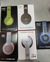 Casque de jeu sans fil P47 avec suppression du bruit, stéréo HIFI, pour ordinateur, casque de jeu sans fil, casque ANC, téléphone portable