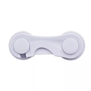 Clip de fixation pour porte d'armoire, verrou de sécurité pour enfants, en plastique blanc, pour la protection des tiroirs et des comptoirs - Product Image 1