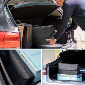 Foldable Car Trunk Organizer Big Capacity Anti Slip <b>Felt</b> Cloth Car Interior Tidying Container Car Organizer Stowing Tidying Box - Product Image 3