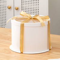 Boîte à gâteau à bord blanc en gros d'usine avec fenêtre pour autres aliments