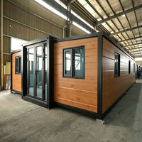 Maison conteneur préfabriquée durable et extensible avec salle de bain intégrée, design moderne, taille personnalisable, montage facile, villa, hôtel