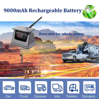 Kit de caméras de recul sans fil numériques IPoster 10,1 pouces 4 canaux avec moniteur IPS à vision quadruple, recharge solaire magnétique et batterie 9600 mAh
