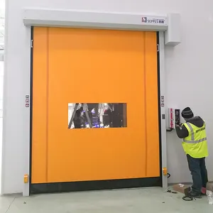 Seppes modernes automatisches Reißverschluss-hochgeschwindigkeits-PVC-Durchgang mit schneller Rolle Tür wasserdicht und selbstreparend für Werkstatt