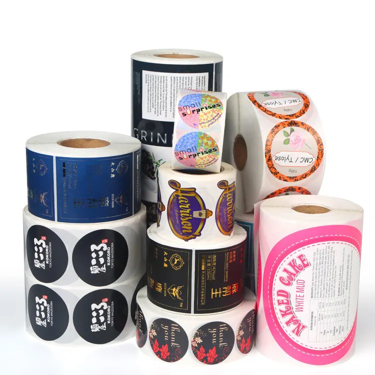 Waterproof matte silver PET/PVC adhesive barcode label stickers,thermal transfer polyester glossy label printing