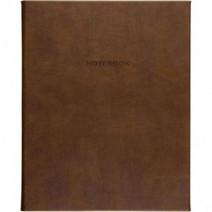 Large Leather Lined Journal Notebook Hardcover 8X10inch 256 Ruled Ivory Pages Gilded Ribbon <b>Bookmark</b> Lay Flat - Product Image 2