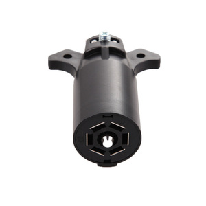 Trailer <b>Caravan</b> <b>Plug</b> 7 Pin Waterproof Connector Automotive Black Plastic UP1701 - Product Image 1