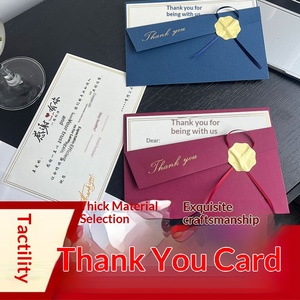 การ์ดขอบคุณพร้อมซองจดหมายกระดาษสีน้ำเงินปั๊มฟอยล์ทองแบบกำหนดเองสำหรับบรรจุภัณฑ์ของขวัญงานแต่งงาน - Product Image 4