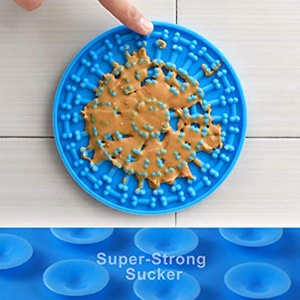 Silicone chậm trung chuyển con chó bát với xoắn ốc chèn & tròn Câu Đố liếm Mat giúp vật nuôi thưởng thức bữa ăn cao cấp vật nuôi <span class=keywords><strong>feeders</strong></span> - Product Image 3