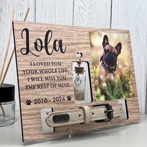 ODM OEM Rainbow Bridge Pet Fur Memorial Jar Urna Regalo Collar para mascotas Soporte Personalizable Dog Memorial Collar Frame Pet Ataúdes Urnas - Product Image 4