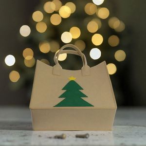 Sac fourre-tout en feutre personnalisé avec logo imprimé pour la vente au détail, idéal pour les courses, la Saint-Valentin et les cadeaux de Noël - Product Image 1
