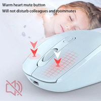 Nouvelle souris silencieuse Rechargeable sans fil 2.4GHz/réglable 1600 DPI/souris rose pour tablette d'ordinateur portable