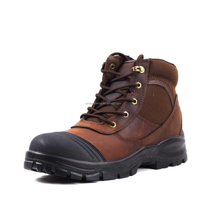 Unisex S3 Arbeitsschuhe Mittelhoch mit Doppeldichte-PU CE-Zertifiziert für Wintersaison Säure- und Ölbeständig aus Rindsleder Rutschfest Wasserdicht - Product Image 2