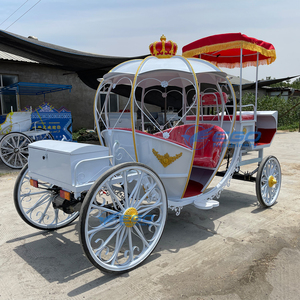 รถม้าไฟฟ้าสไตล์คลาสสิกสุดโรแมนติก 4 ล้อ รถม้าแต่งงานสุดหรูทรงฟักทอง สำหรับการท่องเที่ยว ลดราคาพิเศษ - Product Image 1