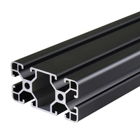 Profils en aluminium anodisé noir 6063 Alu 2020 2080 3030 4040 4080 8080 9090 100100 120120 avec rainure en T pour extrusion CNC