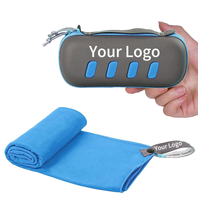 Serviette de camping compacte en microfibre ultra douce, super absorbante, légère, séchage rapide, avec étui EVA, modèle Ivy Brand