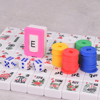 Jetons de Mahjong en plastique style anglais, jetons de cinq couleurs, dés de 13 mm, accessoires de tuiles de Mahjong américain