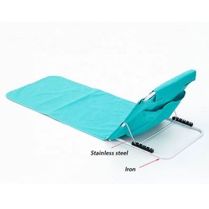 Portable Outdoor Folding Beach Chair with <b>Backrest</b> Oxford Material Camping Mat for Fishing Field Beach Use - Product Image 5